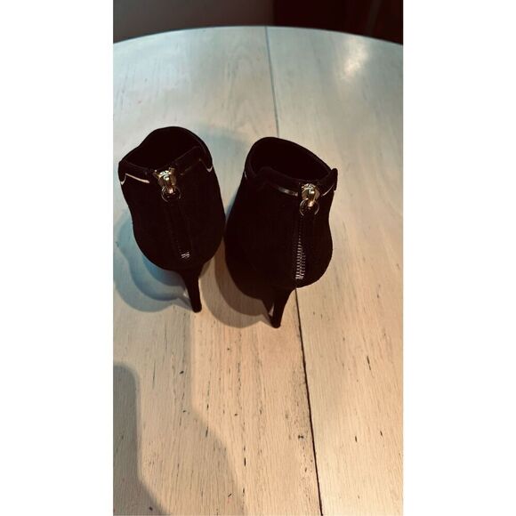 GIUSEPPE ZANOTTI BLACK SUEDE GREEK 105MM POINTED TOE ANKLE BOOTS SZ 8.5 - Picture 8 of 15